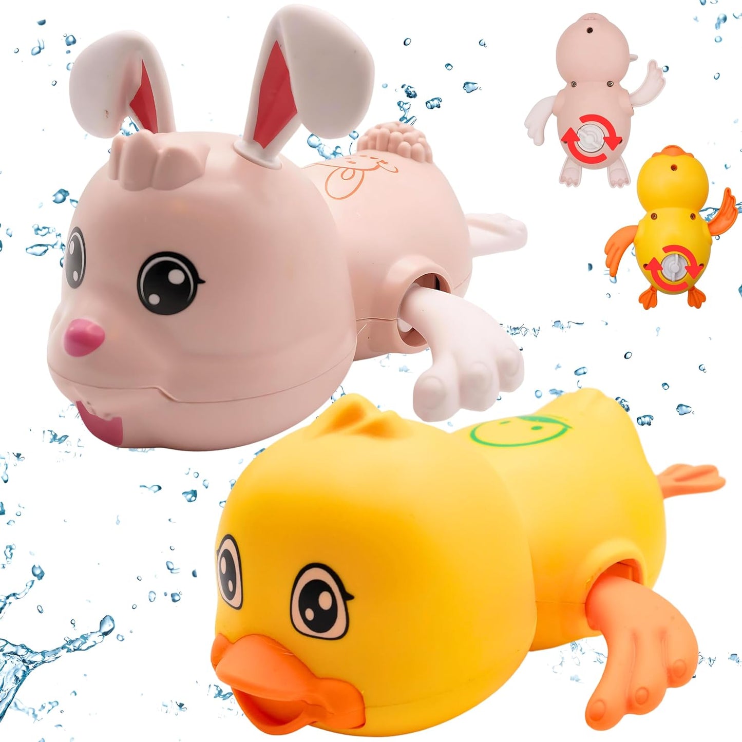 Caemora Kids Wind-Up Animal Bath Toys Set