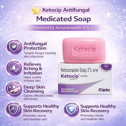 Ketocip Ketoconazole 2% Soap