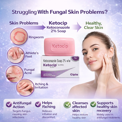 Ketocip Ketoconazole 2% Soap