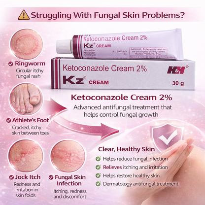 Antifungal Ketoconazole 2% Cream