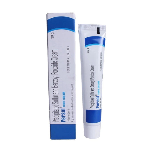 Persol Forte Cream Benzoyl Peroxide 10 Percent and Precipitated Sulphur 5% 30g
